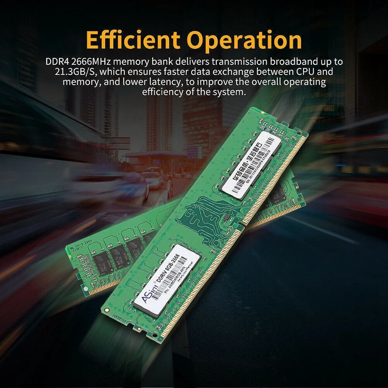 ASint DDR4 8GB PC Ram 2666MHz настольная память 288 Pin низкая мощность Dimm и компьютерные компоненты