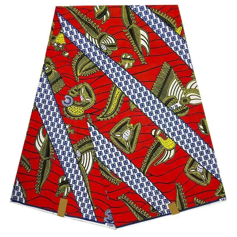 wax fabric Хлопок высокое качество Новое поступление Голландский Настоящий Воск 6 ярдов/шт, африканская вощеная ткань принтом гарантия мягкие восковые ткани - Цвет: wax fabric