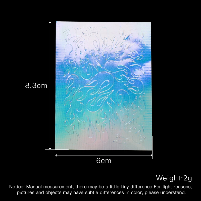 Голографический огонь пламя винил для ногтей трафарет полые наклейки огонь на маникюр наклейки-трафарет украшения ногтей
