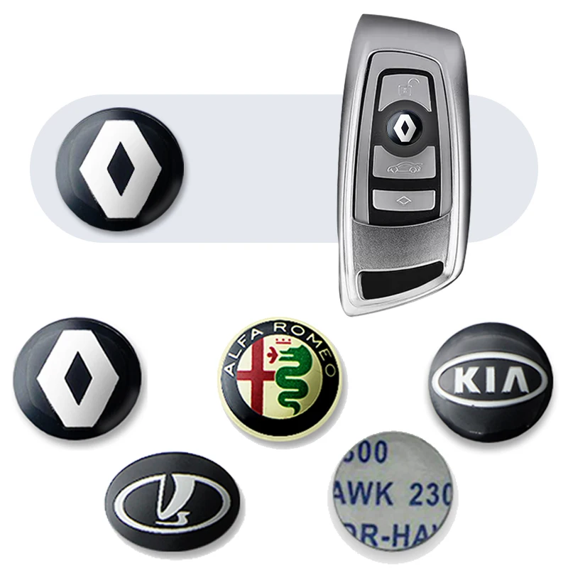 

10PCS Car Key Shell Sticker Logo Emblem Symbol for Renault KIA Alfa Lada Fords Mazdas cars Keys Accessories For Hondas Toyotas