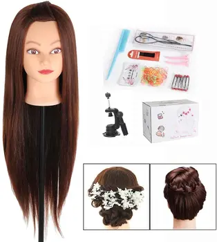 

Professional 75cm Hairdressing Dolls Head Female Mannequin Hairdressing Styling Training Practice Head Mannequin Head