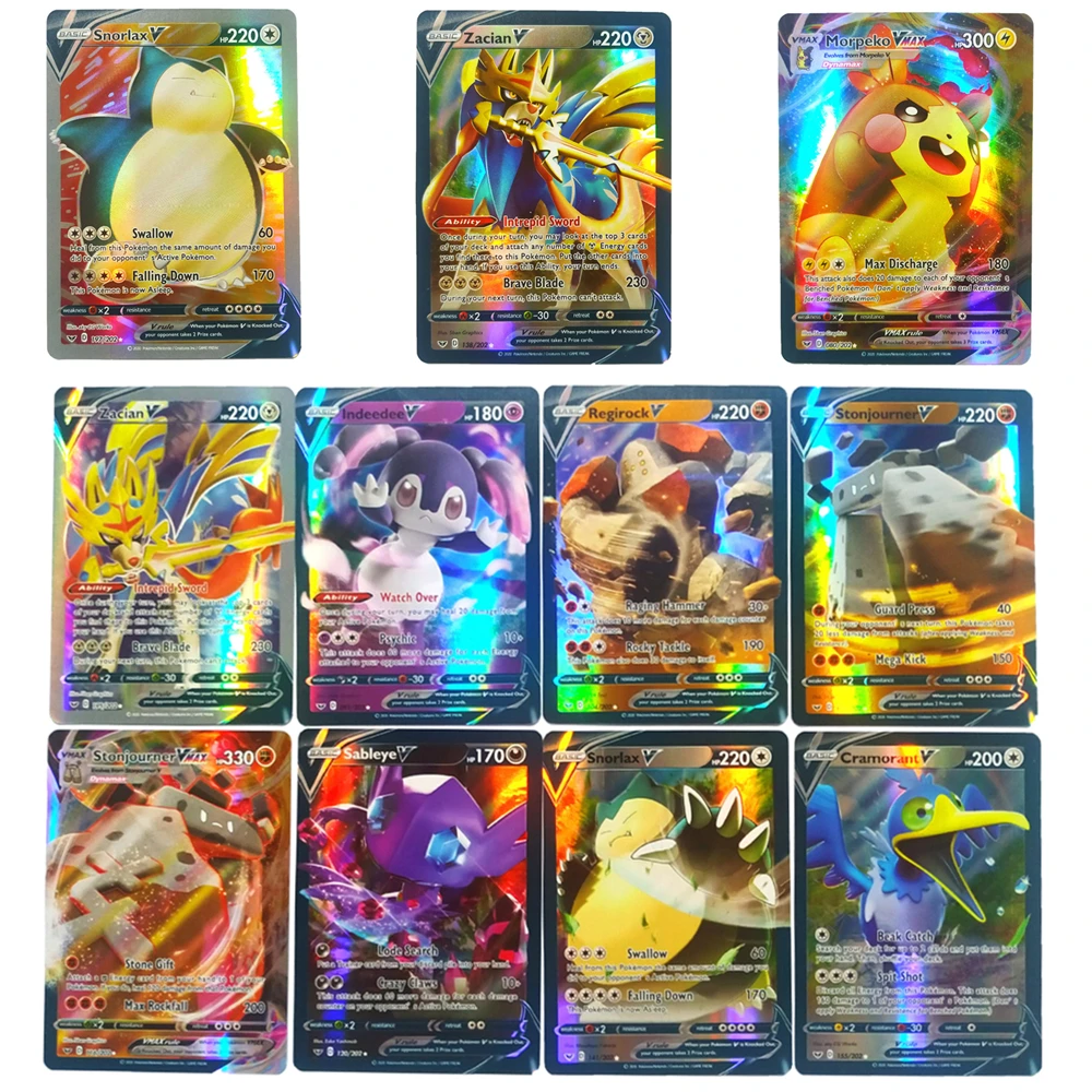 Горячая Распродажа 2020 карты Pokemon Vmax Shining битва карта GX Tag Мега Коллекционная