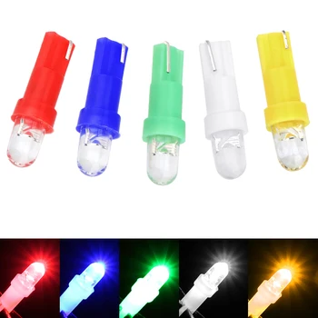

10PCS Car Bulb Car Instrument Panel Light DC 12V T5 LED Car Styling Universal Super Bright License Plate Light Parking Lights