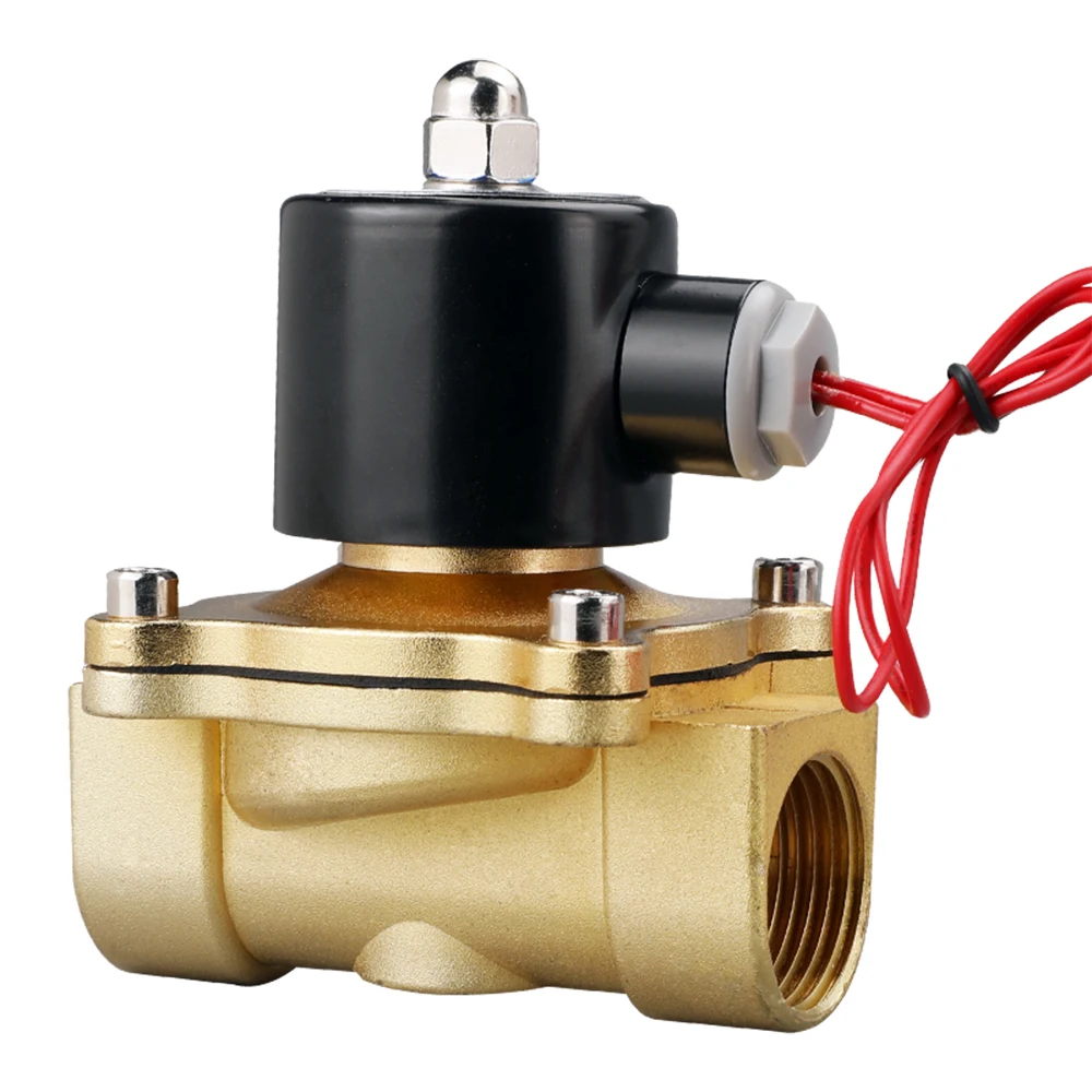 

DN25 G1" Solenoid Valve 12V 24V 220V Copper Valve Body Copper Coil Oil Pneumatic Water Oil Helium Valve For Water Oil Helium Gas