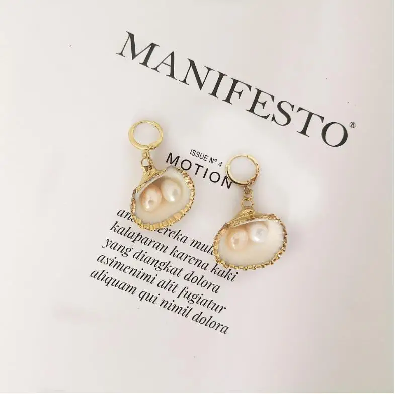 Earrings Жемчужный ожерелье в стиле ретро - Окраска металла: Earrings