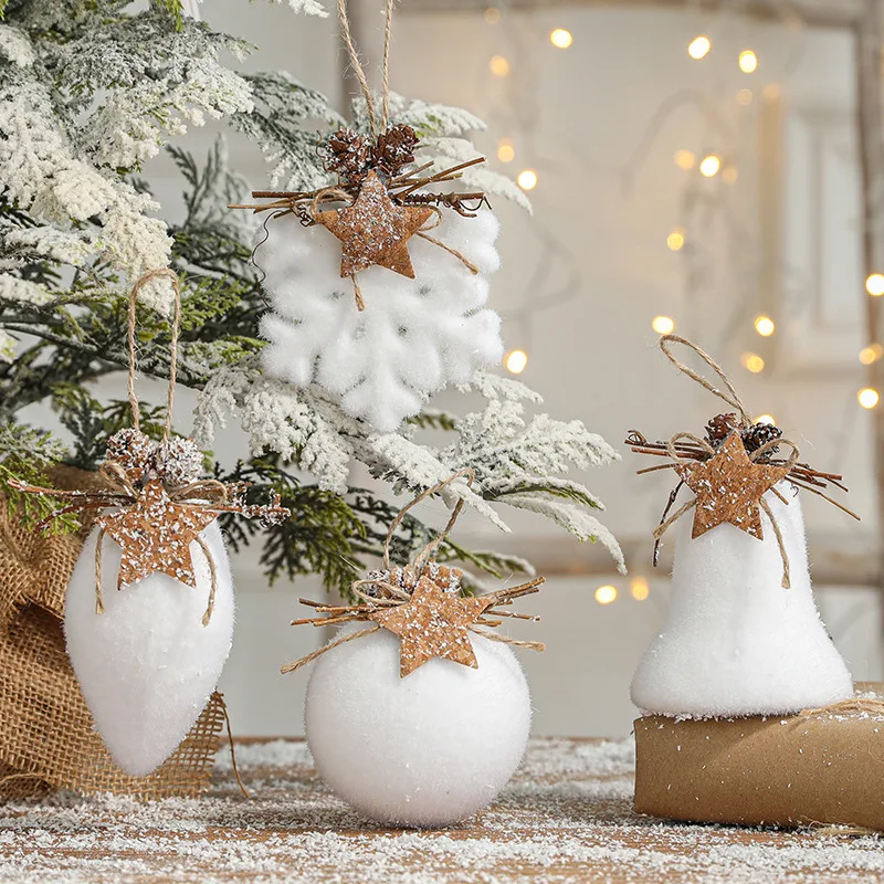 21 Styles Foam Christmas Balls Xmas Tree Hanging Ball Ornaments Christmas  Pendants For New Year Navidad