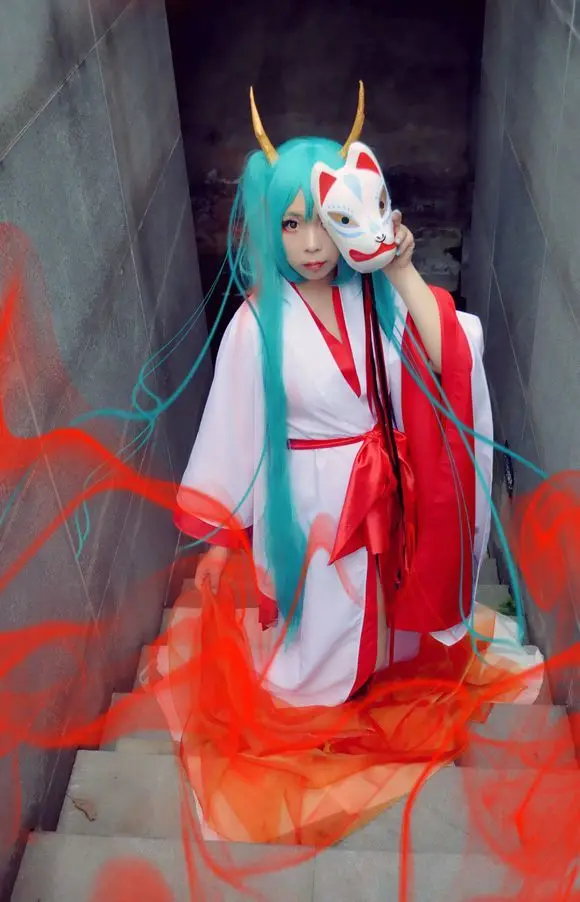 High Quality Hyakkiki VOCALOID Cosplay Wig Hatsune Miku Costume Play Wigs Halloween party Anime Game Hair 150cm Aquamarine wig