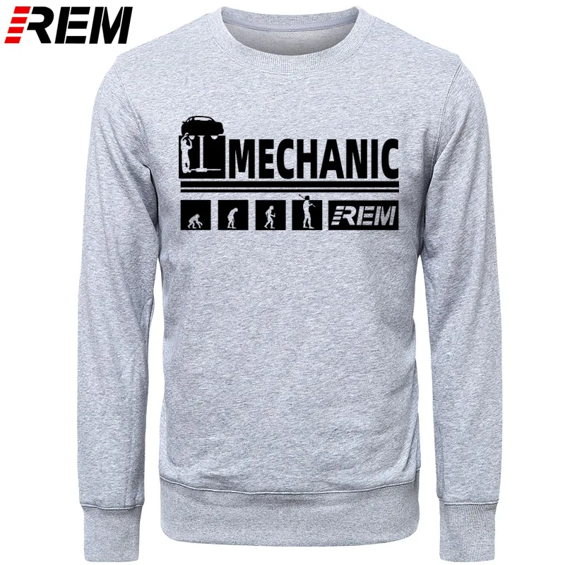 Новые толстовки Mechanic Car Топы Забавный подарок для мужчин толстовки размера плюс s-3XL стиль Эволюция Авто Mechaniker толстовки, свитшоты - Цвет: GRAY BLACK