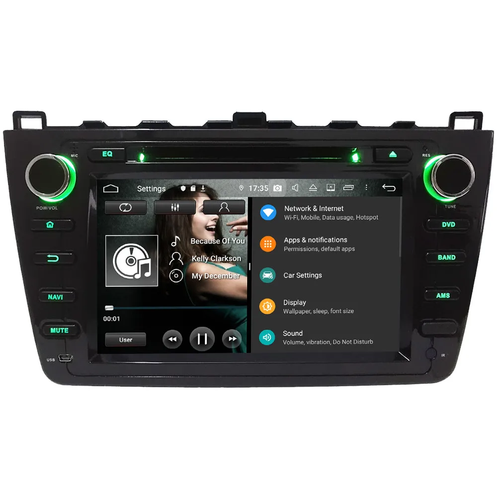 Discount Klyde IPS 4G WIFI Android 9 Octa Core 4GB RAM 64GB ROM DSP BT Car DVD Multimedia Player Stereo For Mazda 6 Ultra Ruiyi 2008-2015 3