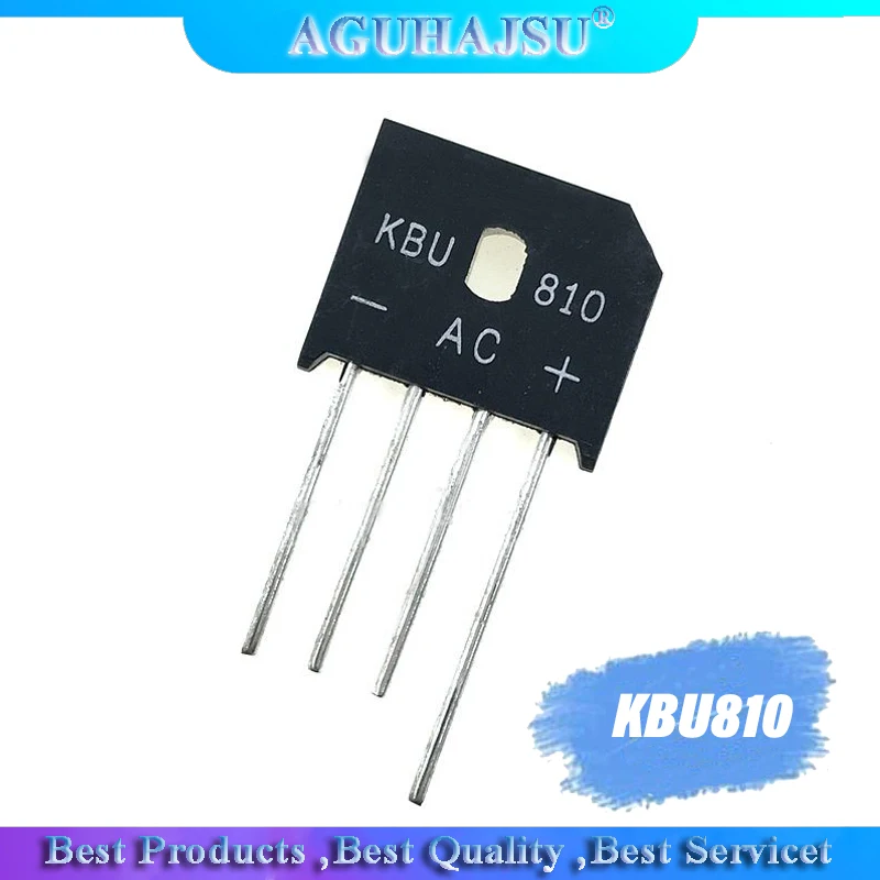 10PCS KBU810 KBU 810 8A/1000V bridge single phase rectifier bridge ...