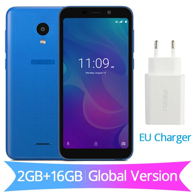 Global Blue Официальная глобальная версия Meizu C9, 2 ГБ, 16 ГБ, мобильный телефон, четыре ядра, 5,45 дюймов, 1440X720 P, фронтальная камера 8 Мп, задняя камера 13 МП, аккумулятор 3000 мАч - Цвет: Global Blue