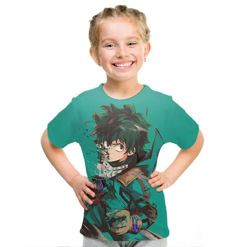 Крутой милый аниме patrn 3D impresin ropa para nios hombres/nias nios camiseta 3D calle moda nios camiseta