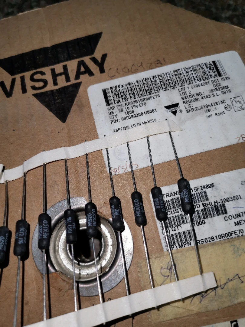 20 шт. VISHAY DALE RS-2B 10R 3 Вт 1% осевое сопротивление 10 Ом военные спецификационные