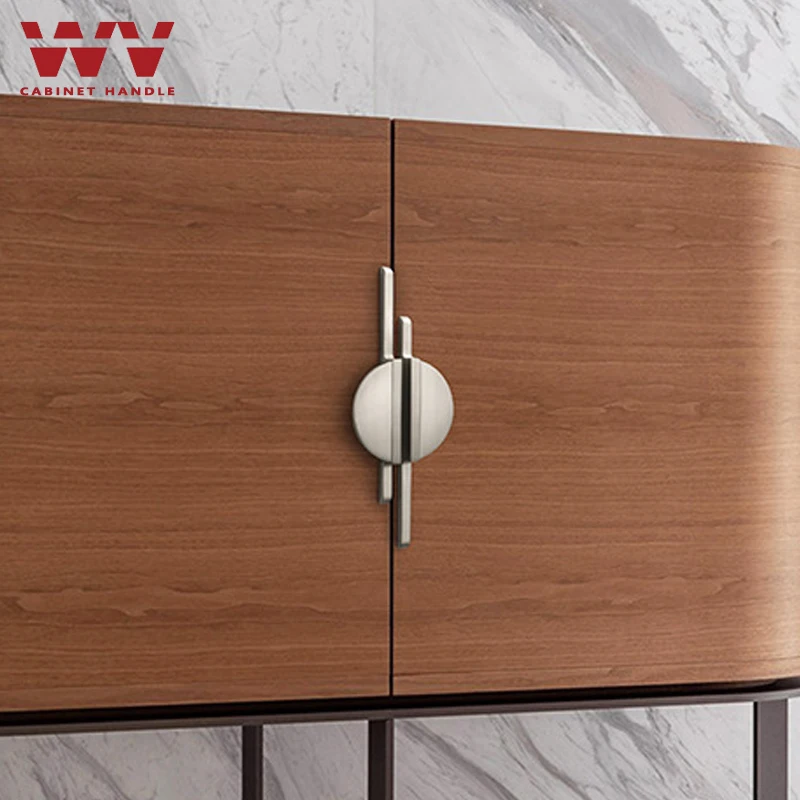 WV 1pcs Dressers Gold Round Cabinet Door Brass Handles Drawer Pull Knob 288mm Kitchen Closet Cupboard Furniture Handles Hardware