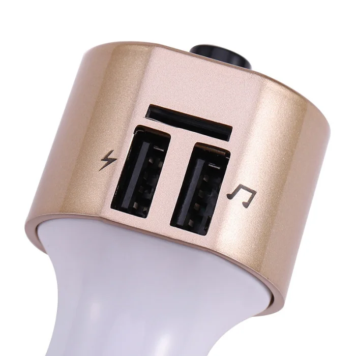 Fm-передатчик Bluetooth Handsfree автомобильный комплект Многофункциональный MP3-плеер с двойным USB зарядным устройством UY8