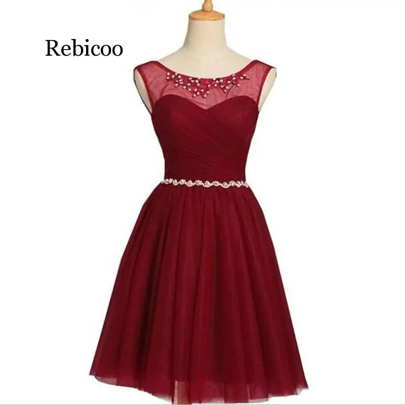 Кружевное платье без рукавов с кристаллами; платья для вечеринок; Индивидуальный заказ - Цвет: wine red