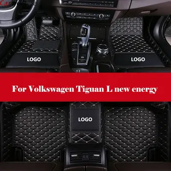 

Automobile Interior Accessories leather Luxury Custom Car Floor Mats Waterproof with Logo For Volkswagen Tiguan L new energy