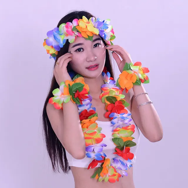 Kit Festa Hawaiana Set Completo Per Feste Hawaiane: Ghirlande Di Fiori, Occhiali Ananas, Collana E Braccialetti - Ideale Per Party Tropicali Set Ghirlande Hawaiane