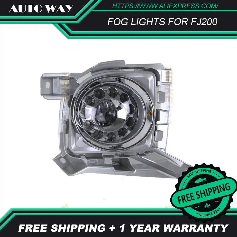  Free shipping  12V 6000k LED DRL Daytime running light for Toyota Land Cruiser FJ200 fog lamp frame