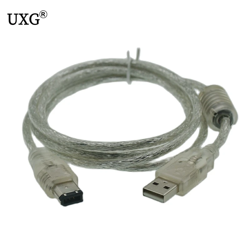 Cabo de Sinal Usb para Ieee Firewire Computador Câmera Digital d 1.5m 5ft 1394 6pin Masculino