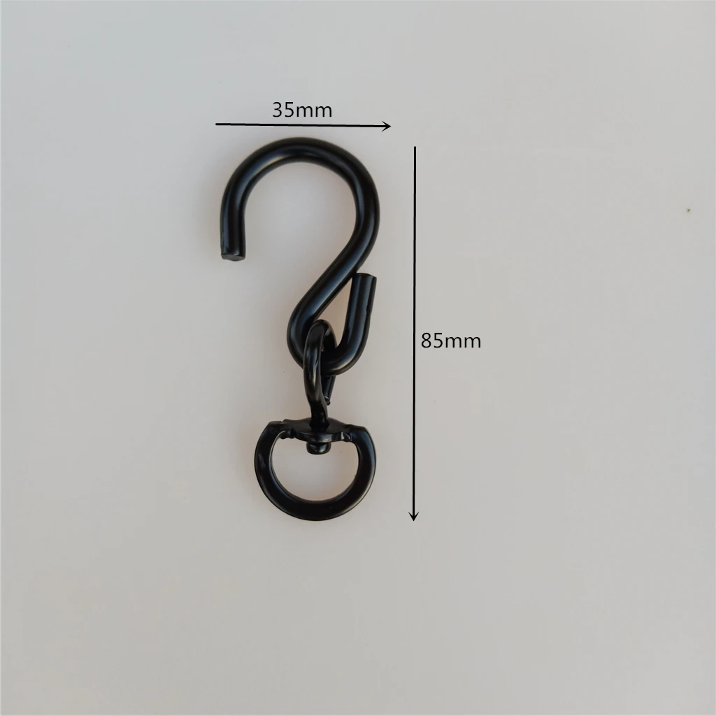 Pack of 2 Non-Rusting Smooth Swivel Hooks for Hanging Flowers Basket, Plants, Windsock, Wind Chimes, Spinners, Bird Feeder