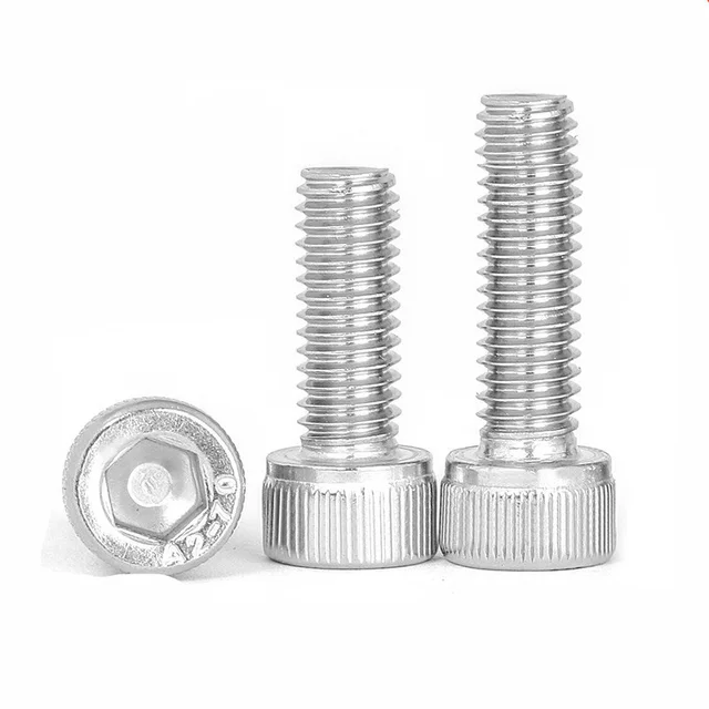 10pcs M3 M4 M5 M6 M8 304 A2 Stainless Steel Black grade 12.9 steel DIN912 Hexagon Hex Socket Head Cap Allen Bolt Screw L=4-120mm 304 stainless steel