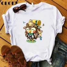 Camiseta japonesa para Mujer con diseño de Animal cruzado, Camiseta Harajuku de estilo Vintage de Anime, Camiseta de verano Kawaii para Mujer, ropa estética femenina