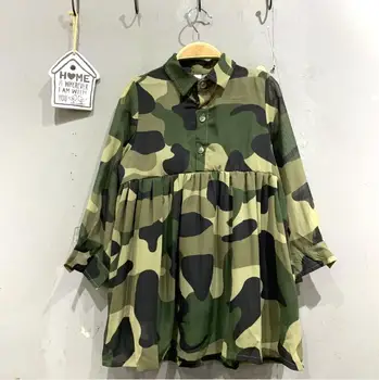 

2020 Spring Girls Camouflage Chffion Long Sleeve Dresses Baby Girl Causal Dresses Kids Dress For Girl Children Dress Wholesale