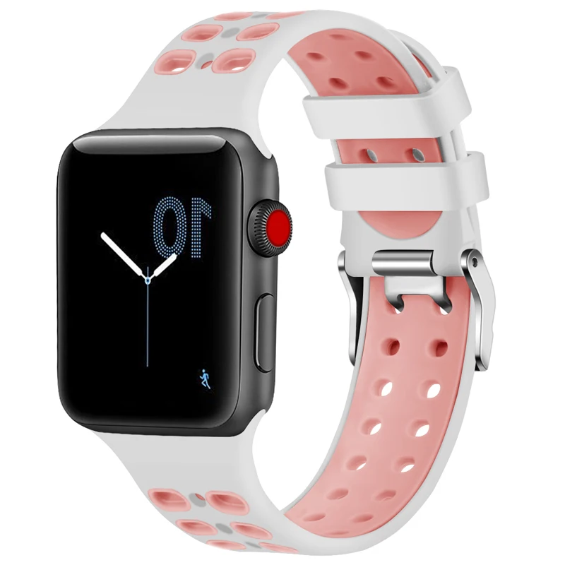 CRESTED спортивный ремешок для наручных часов Apple Watch, ремешок 42 мм, 38 мм, версия силиконовых наручных часов Iwatch серии 3/2/1 браслет на запястье браслет резиновый ремешок для часов аксессуары
