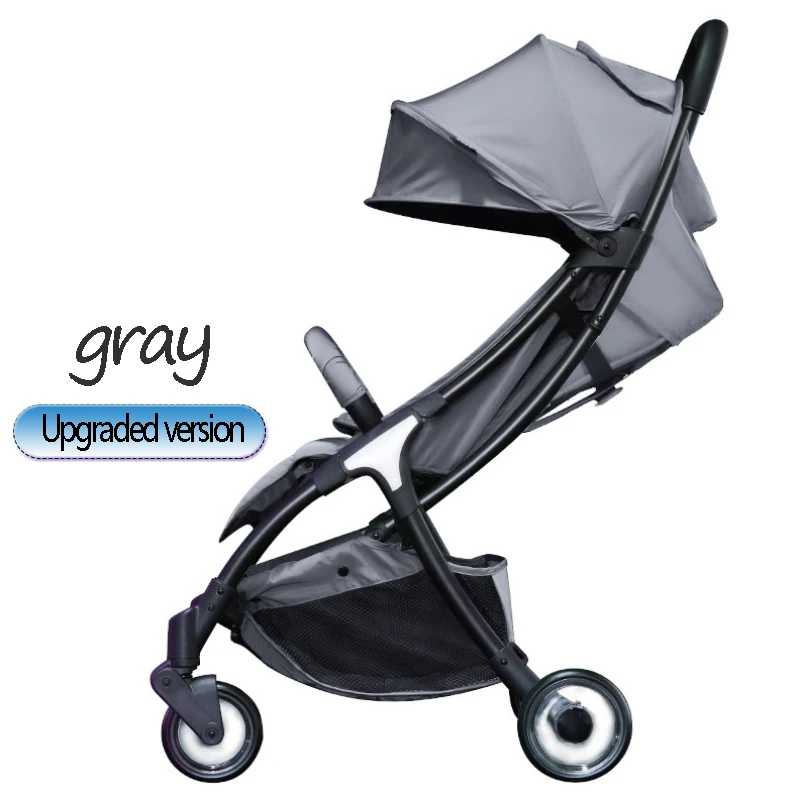 2gray Новая детская коляска, может сидеть на плоской подошве, высокий пейзаж, складная детская коляска для новорожденных - Цвет: 2gray