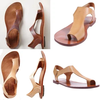 

Women PU Leather Shoes Comfy Platform Flat Sole Ladies Casual Soft Big Toe Foot Correction Sandal Orthopedic Bunion Corrector