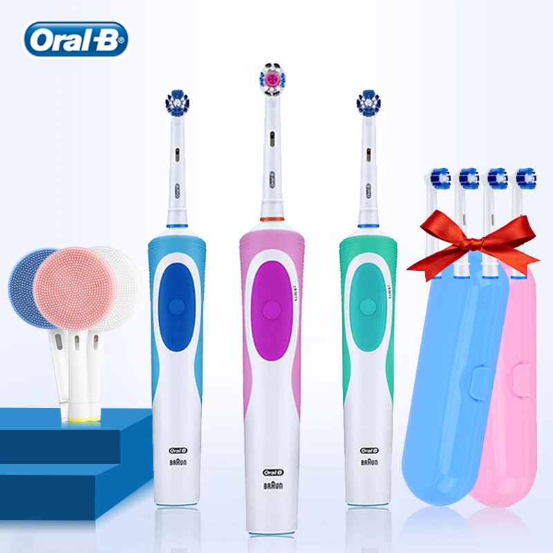 Oral B Vitality Electric Toothbrush D12 Rotate Teeth Brush With Compatible Face Cleaning Brush Inductive Charging 2 Mins Timer Oral B Vitality Electric Toothbrush D12 Rotate Teeth Brush With Compatible Face Cleaning Brush Inductive Charging 2 Mins Timer