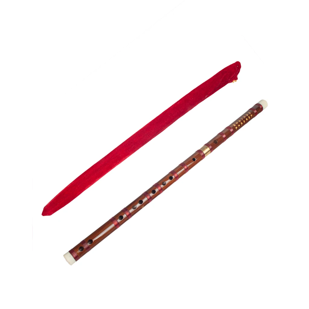 NAOMI Bamboo Flute Dizi Traditional Handmade Chinese Musical Instrument Key Of D W/ Nylon Vintage Dizi Protect Bag