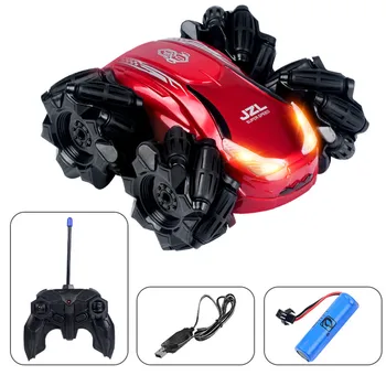 

RC Stunt Car 2.4Ghz JZL 2555 1:24 27MHZ Wireless Control Stunt Car Electric Racing Stunt Vehicles with LED Light RTR Model Toys