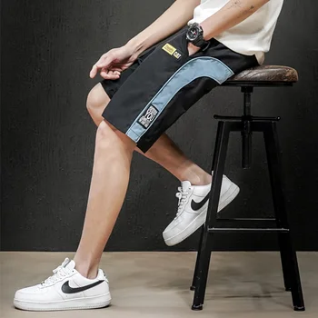 

Shorts men's summer 2020 new casual straight elastic waist men's shorts knee length large size men's pants