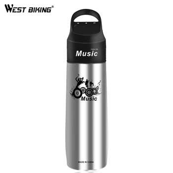 

WEST BIKING 750 ML Bluetooth Music Cycling Bottle Vacuum Double Wall Stainless Steel Bike Water Thermos Bicycle Water Bottles