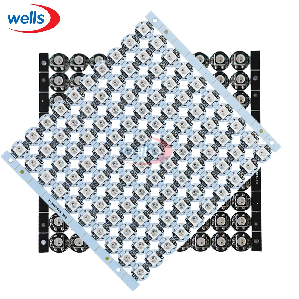 

LED Board Heatsink ws2812b LED chips With Black/White PCB (10mm*3mm) WS2811 IC Built-in 5050 SMD RGB DC5V