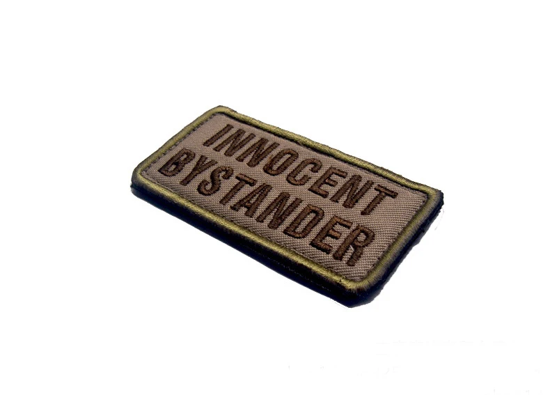 Innocent By Stander Patches Funny Words Hook loop Us Army Combat 