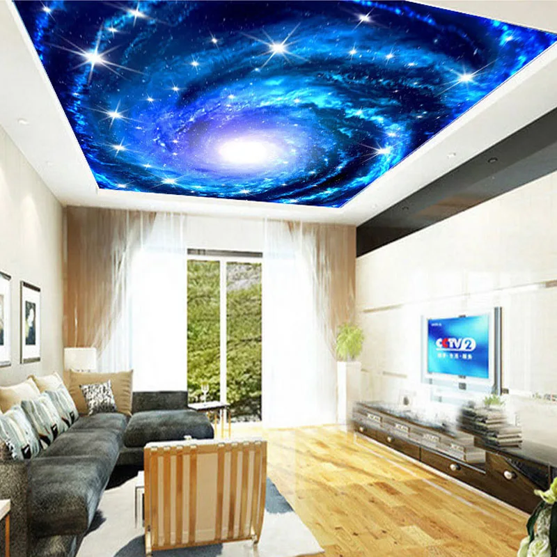 Пользовательские 3D фото обои Galaxy потолок в виде звёздного неба украшение Фреска Papel де Parede детская спальня настенная фреска обои