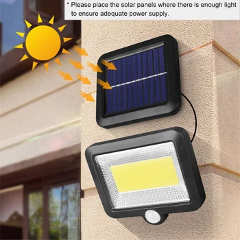 

100COB Solar Light Wall Mounted Night Lamp Motion Sensor Light Outdoor Waterproof Security Solar Garden Light