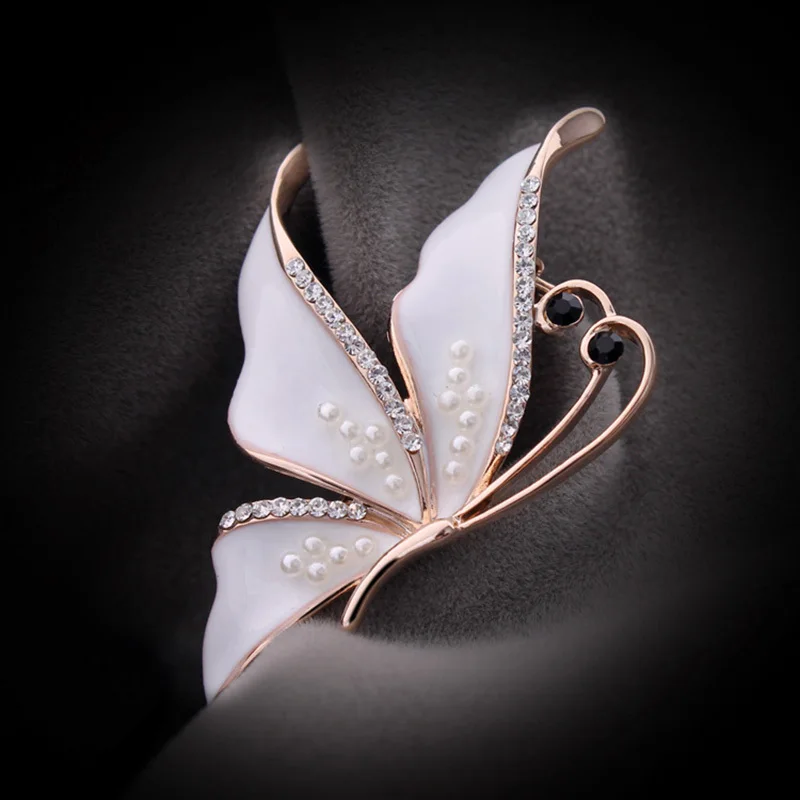 

Miss Lady New 2017 Rose Gold color Zircon Crystal Luxury Butterfly animal Brooches Wholesales Fashion Jewelry For Women MLY5010