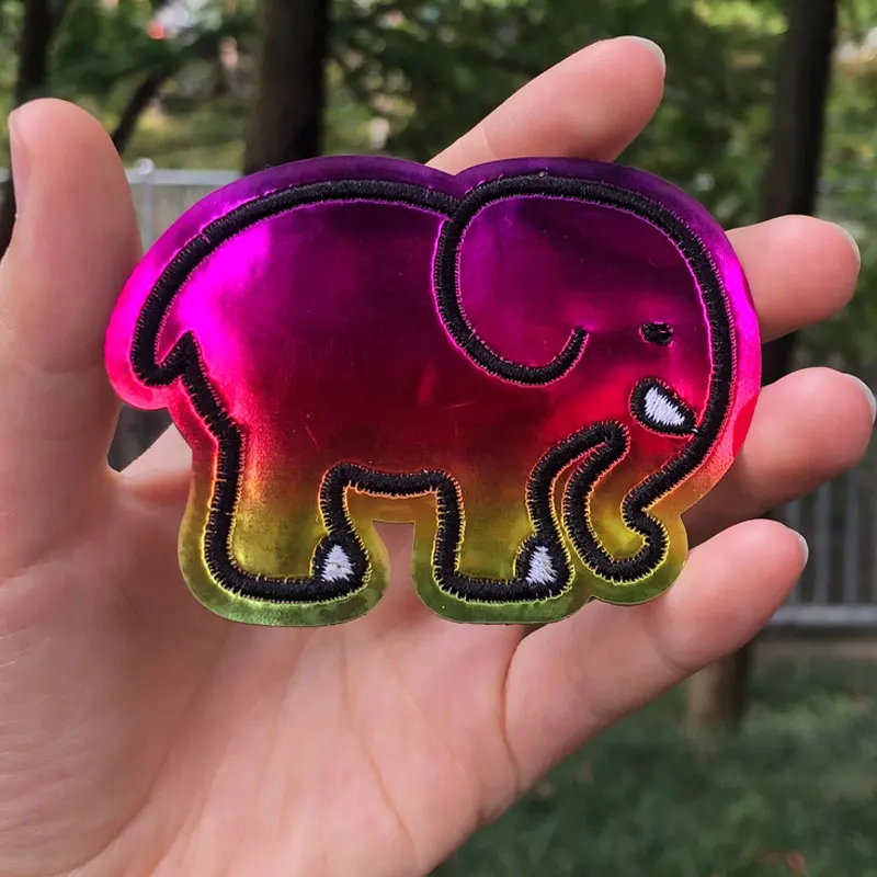 Милые вышитые блестящие нашивки с животными для одежды утюга на одежде единорог