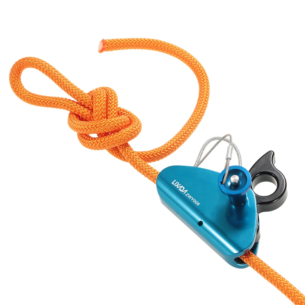 

Hot New Rock Climbing Fall Protection Rescue Rope Grab Aluminum with Spring Tensioned Pin Easy Rope Installation
