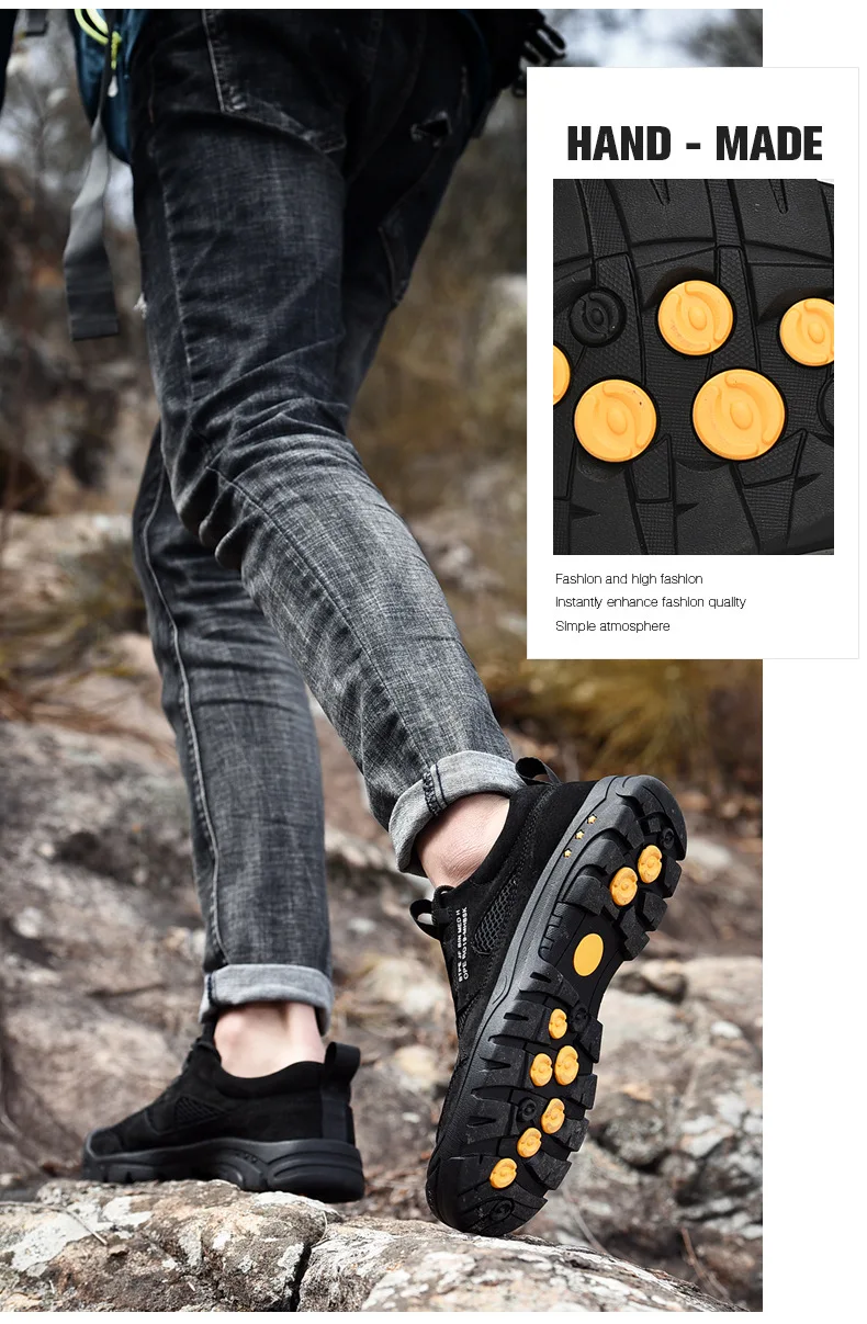 Outdoor Men Shoes Waterproof Breathable Combat Desert Training Sneakers Anti-Slip Trekking Shoes shoes J1-48