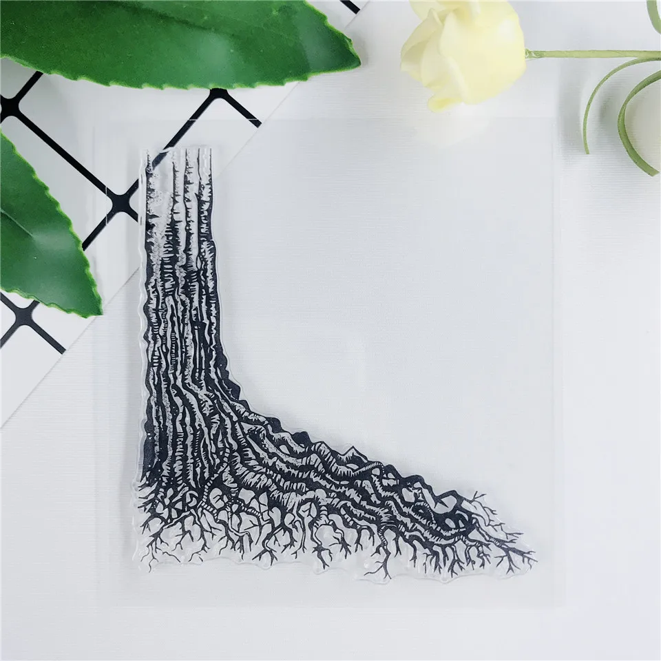 

9.7*10 Tree Root Fairy Background Transparent Clear Stamps Silicone Seal For DIY Scrapbooking Photo Album Sentiment Rubber Stamp