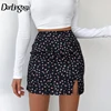 Hot Seller Mini Skirts Bottom Side-Split Floral-Printed Fashion High-Waist Sweet Darlingaga Bodycon 4001109212254