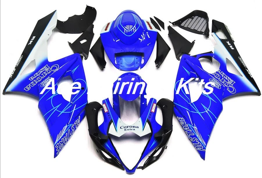 Топ обтекатели комплект подходит для Suzuki GSXR1000 GSXR-1000 K5 05 06 2005 2006 ABS пластик мотоцикл обтекатель капот на заказ синий FR