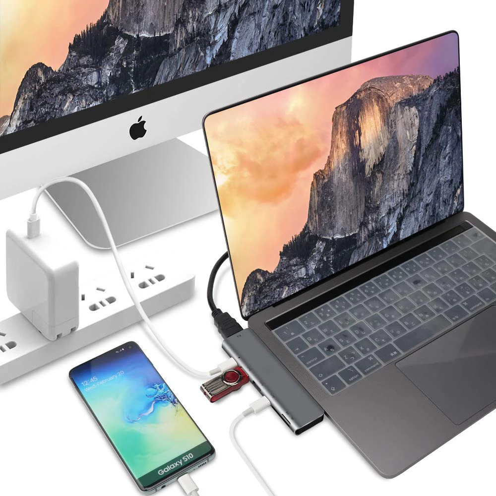 Высокоскоростной USB3.0 USB C type-c концентратор SD/TF кард-ридер концентратор MacBook Pro/Air/Turn HDMI/TF/SD док-станция концентратор
