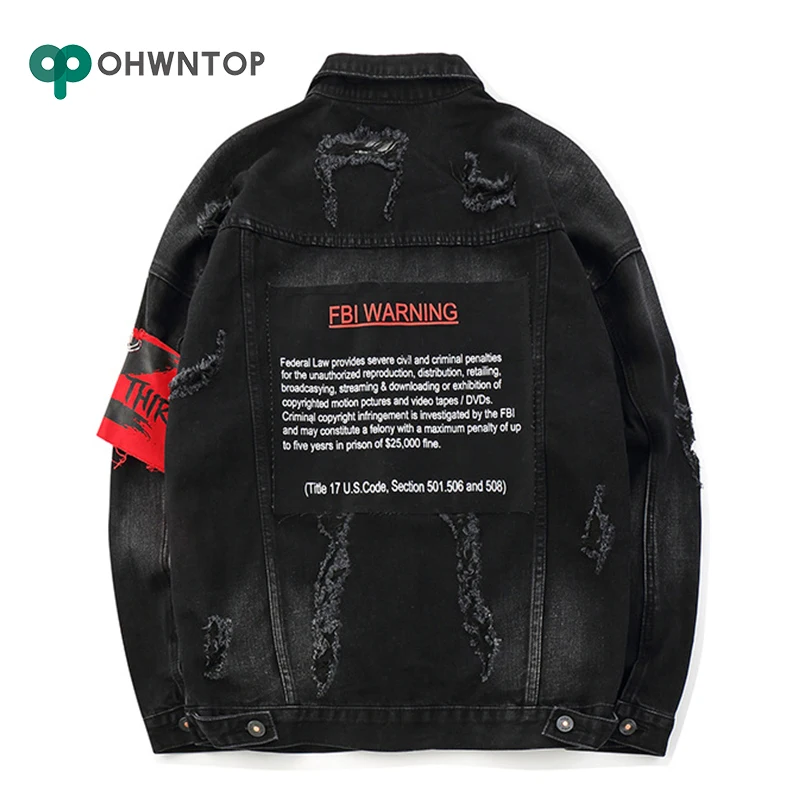 

Mens Graffiti Black Hole Denim Jackets Men Jeans Coat Hip Hop Jacket Streetwear Casual Patchwork Punk Rock Jeans Coats US Size