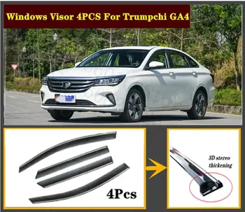 

4pcs Set 2014-2020 OEM For Trumpchi GA4 Stainless steel window Visor Shade Vent Wind Rain Deflector Guards Cover